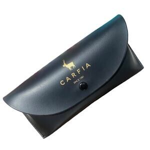 CARFIA black and gold sunglass or eyeglass case